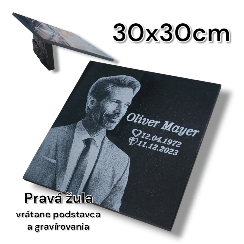 Doplnková žulová platňa 30x30cm