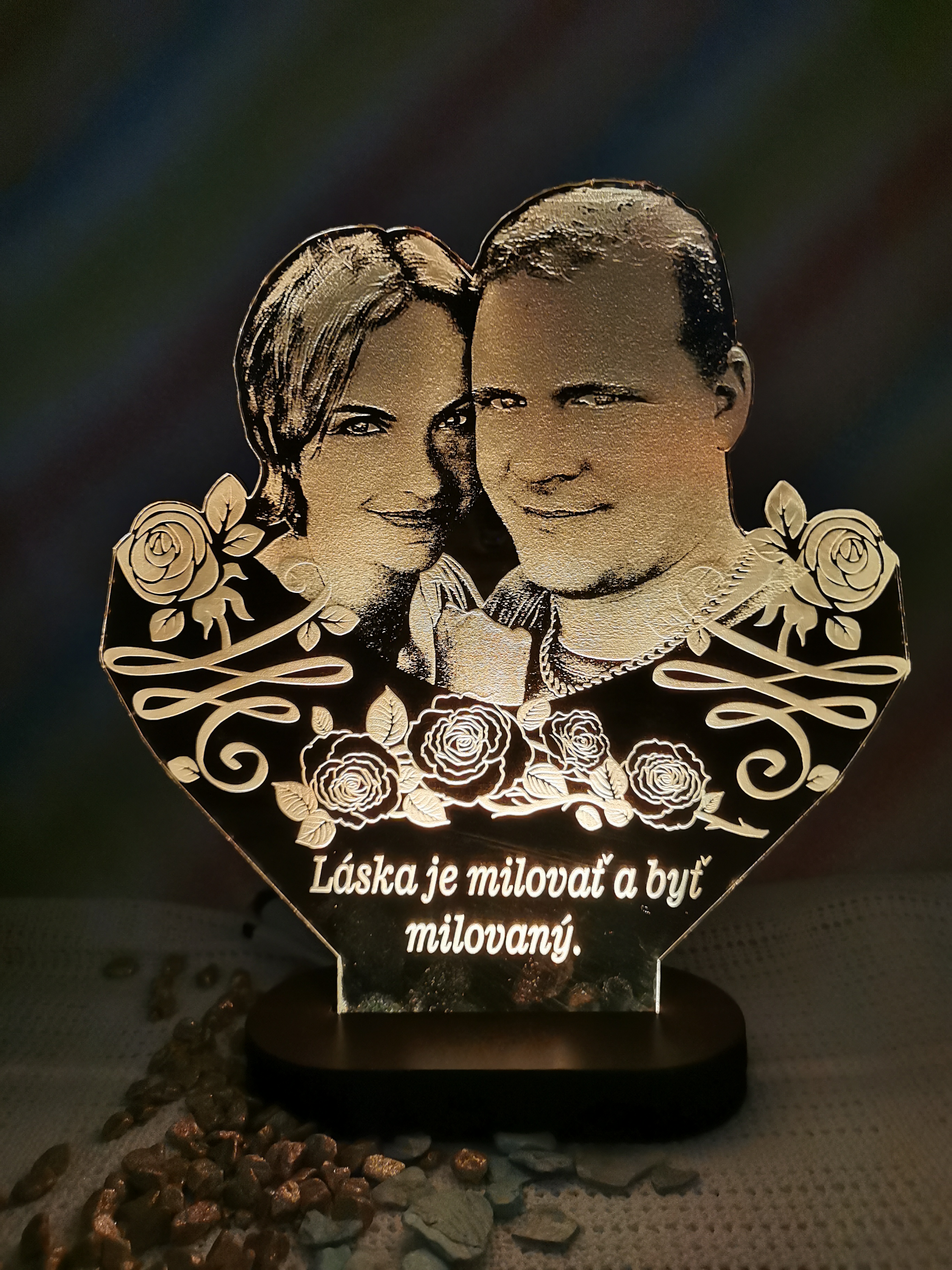 Nočná lampa s fotografiou na diaľkové ovládanie 