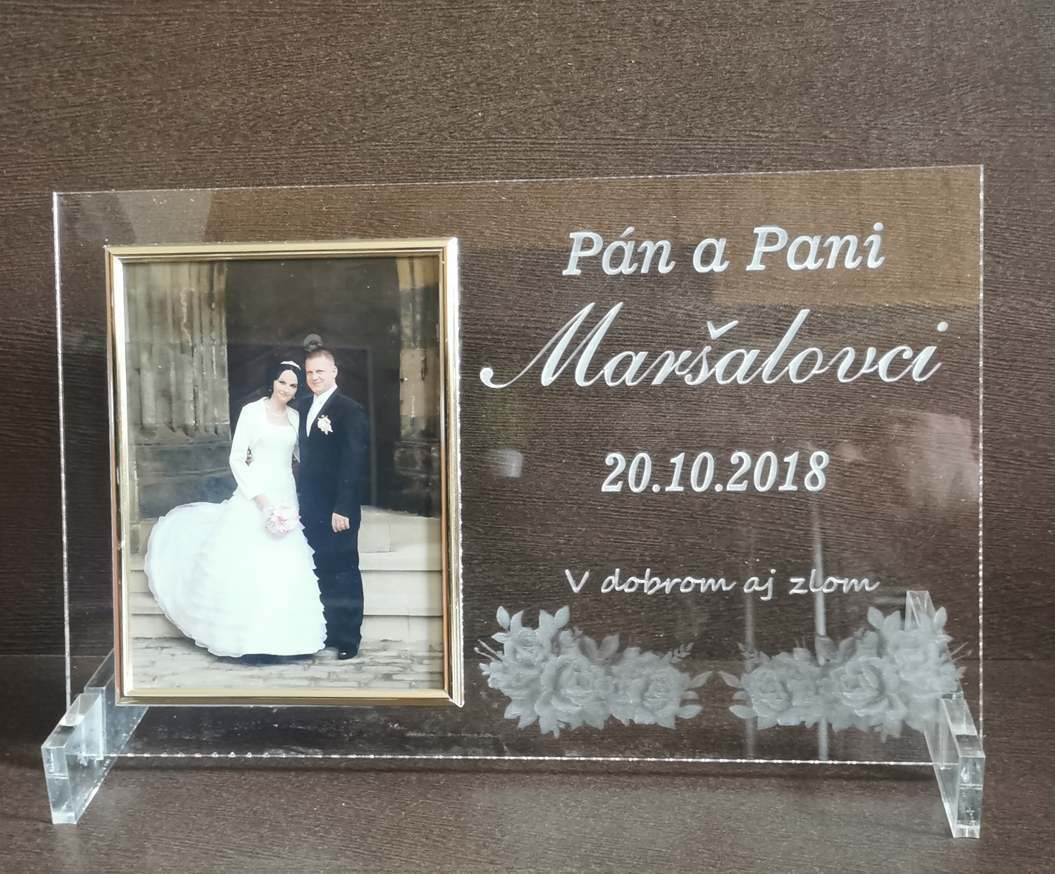 Gravírovaný rám pre novomanželov 1cm