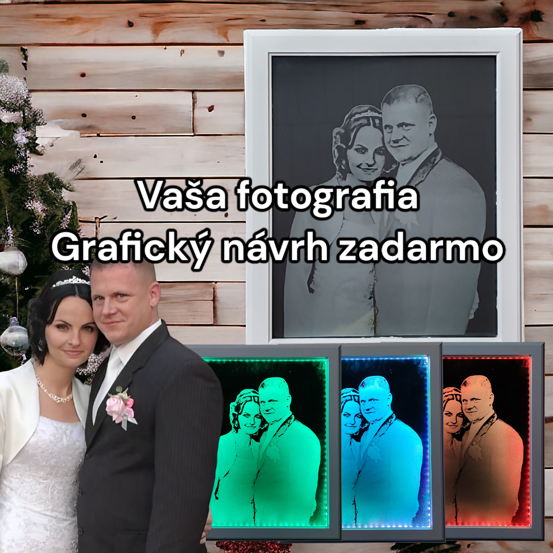 Gravírovaný osvetlený obraz