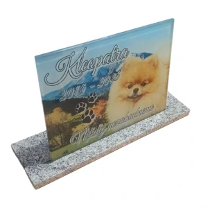 Neosvetlená 40x30cm farebná tabuľka na kamennom podstavci pre zvieratko 