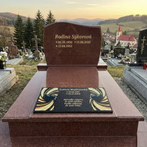 Exkluzívna žulová platňa so sklom 60x30cm