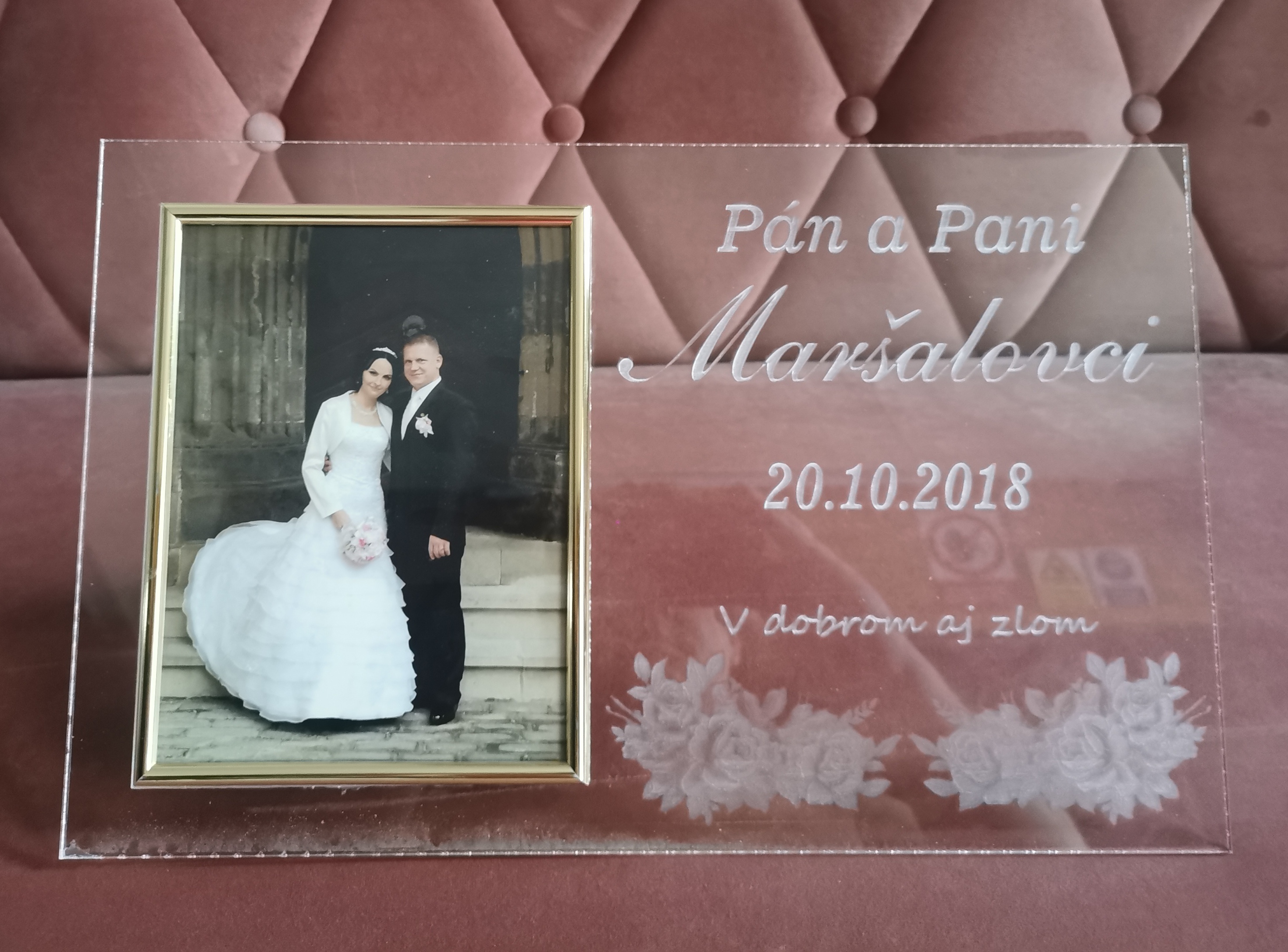 Gravírovaný rám pre novomanželov 0,5cm