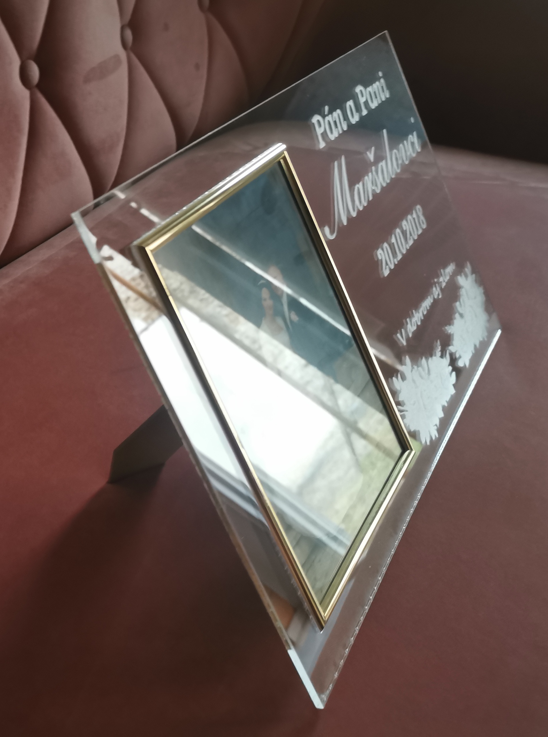 Gravírovaný rám pre novomanželov 1cm