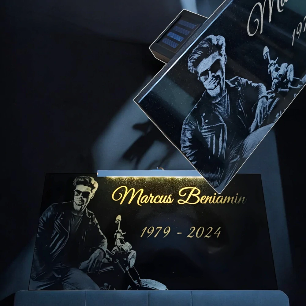 Osvetlená žulová platňa Marcus 60x30cm 