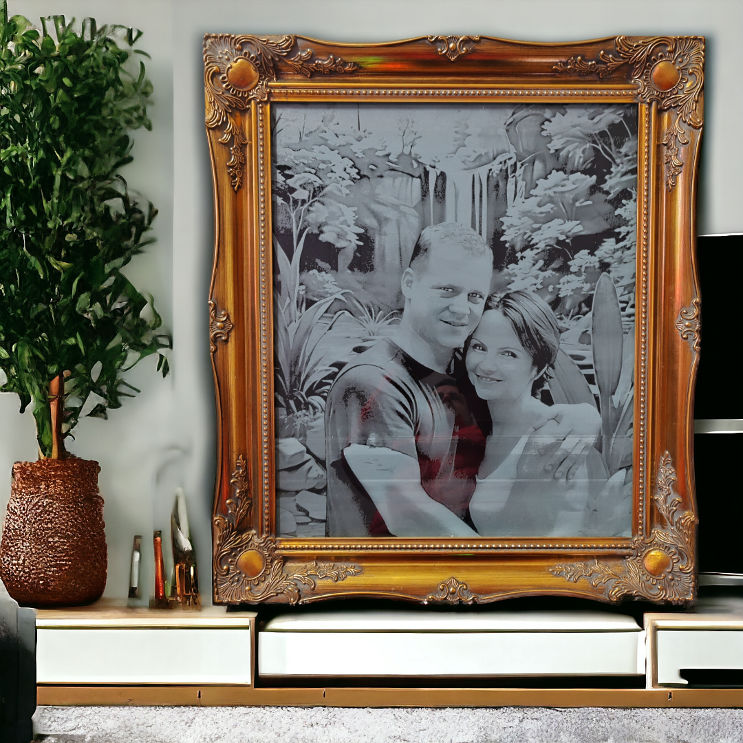 Gravírovaný osvetlený obraz