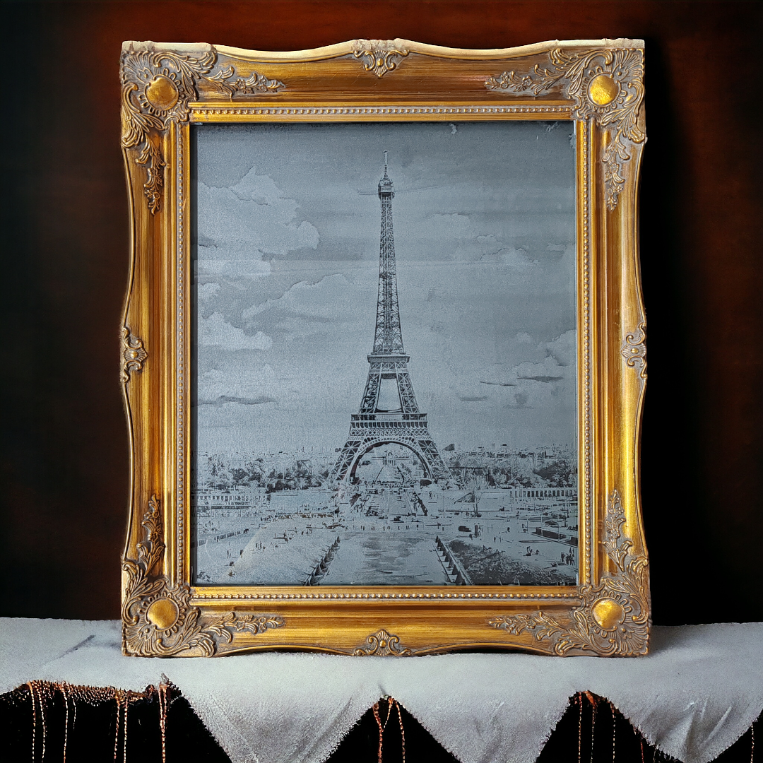 Gravírovaný osvetlený obraz