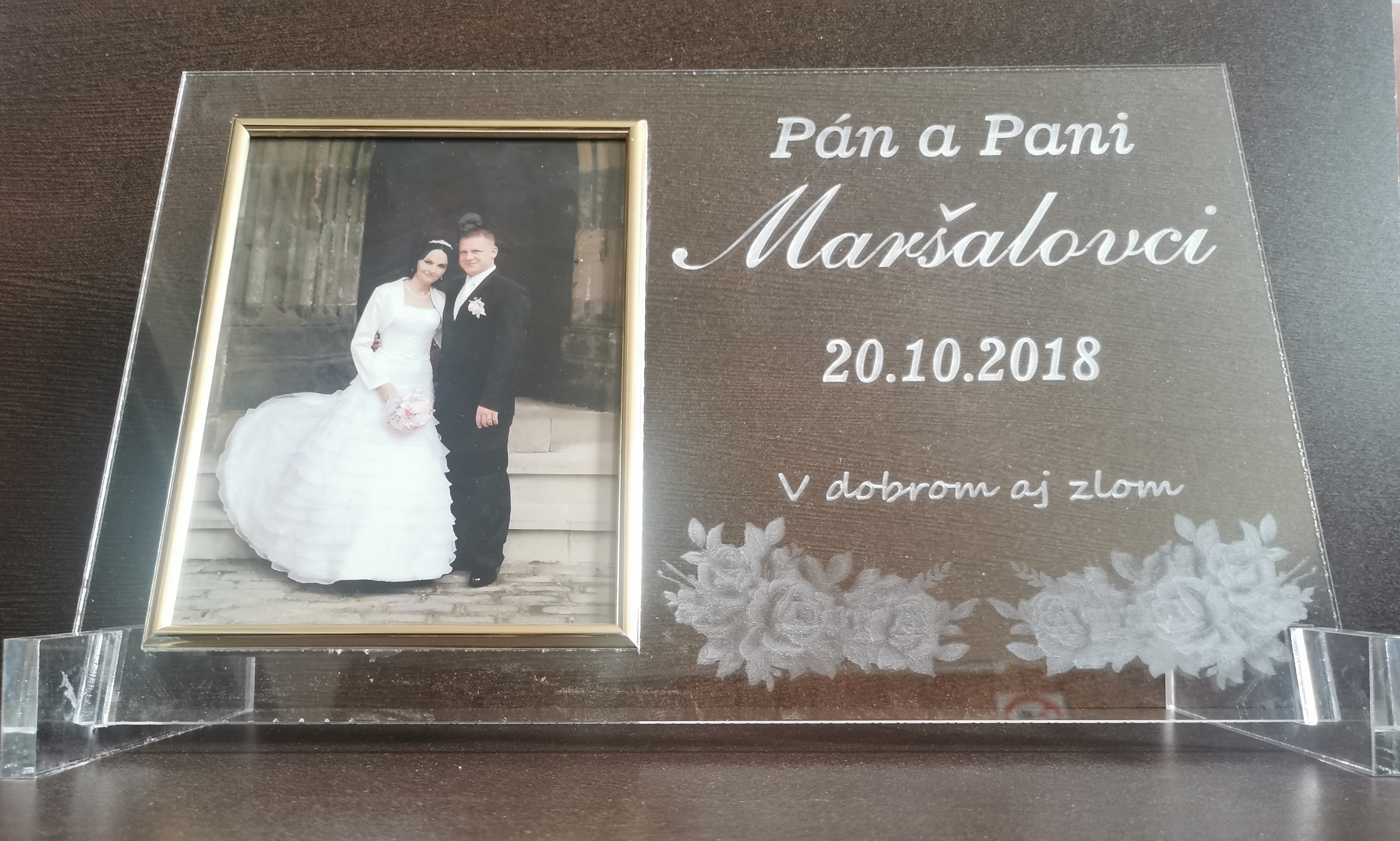 Gravírovaný rám pre novomanželov 1cm