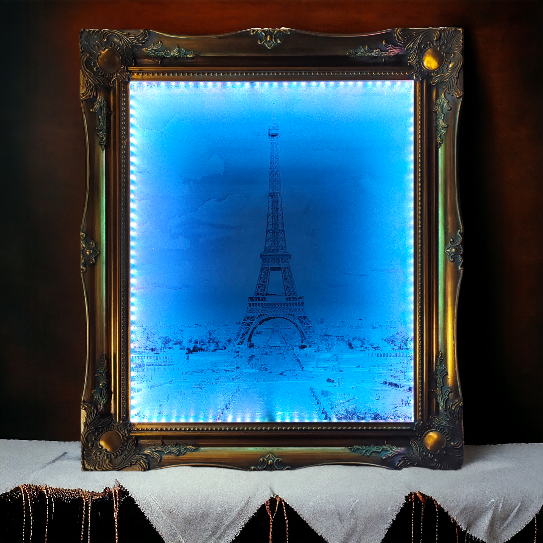 Gravírovaný osvetlený obraz