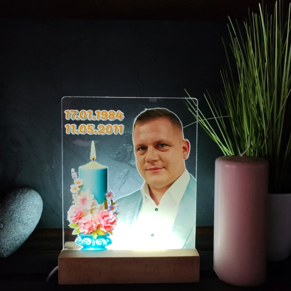 Spomienková nočná lampa 20x15cm