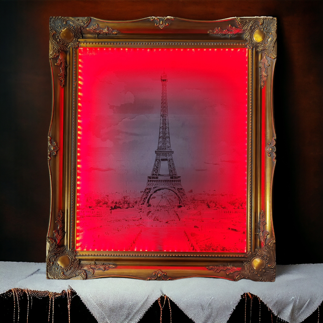 Gravírovaný osvetlený obraz