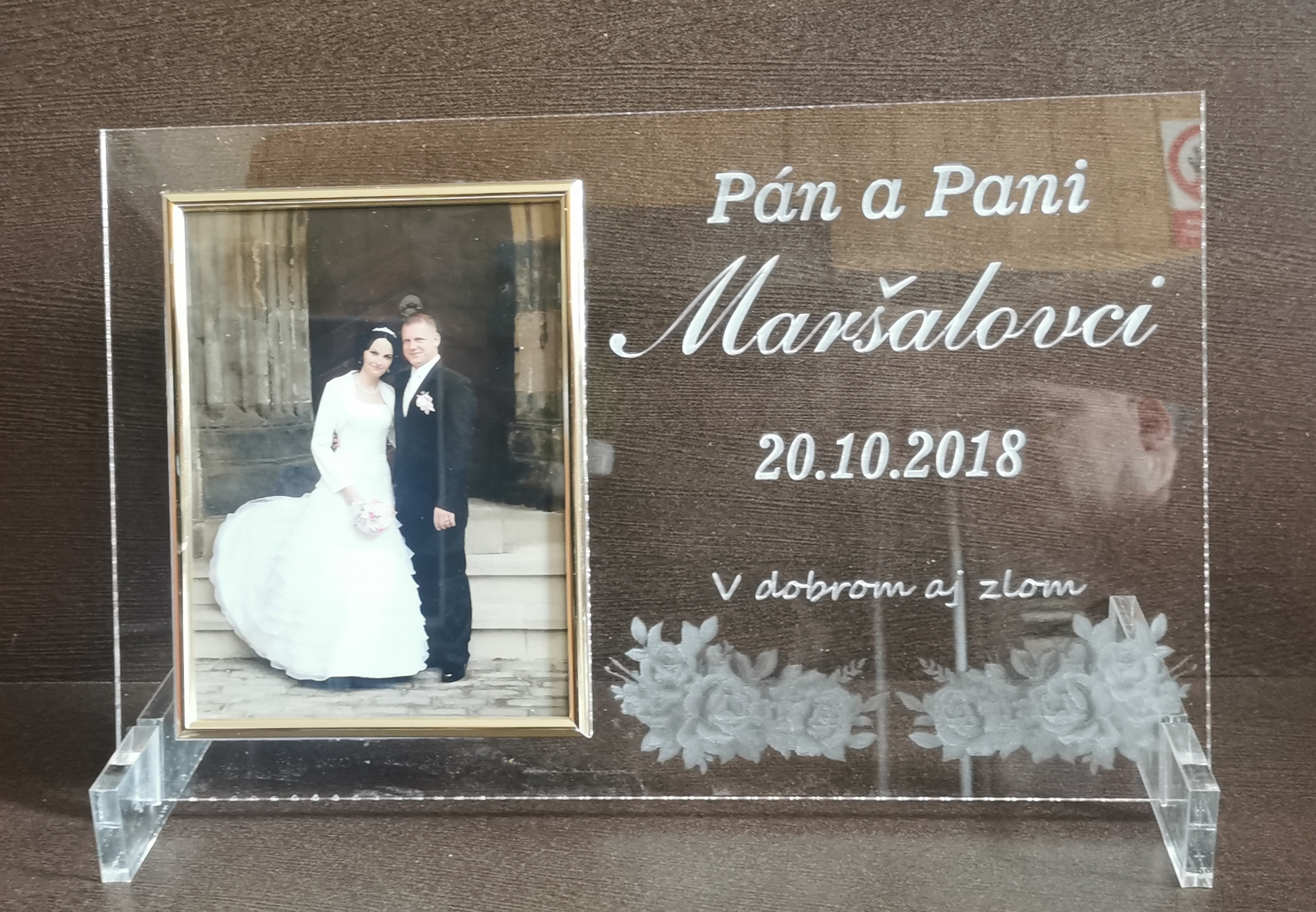 Gravírovaný rám pre novomanželov 1cm