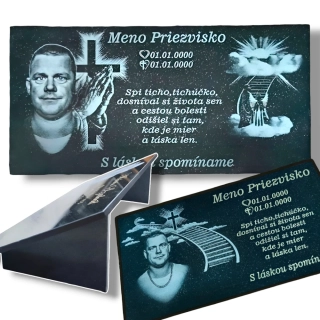 Doplnkový žulový pomník Albert CELOOBRAZ 60x30cm