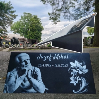 Doplnková žulová tabuľa Jozef 60x30cm (AKCIA -33%)